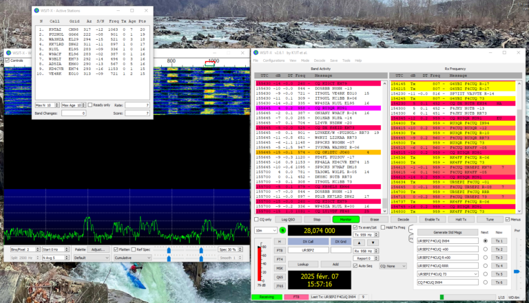 Premiers QSO FT8 dans la bande des 10 m pour le club radio F6KQH !