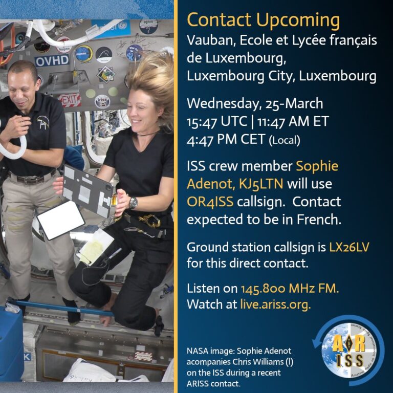 Mercredi 25 mars 2026 : tests de réception de l&rsquo;ISS à l&rsquo;ENSEIRB-MATMECA…