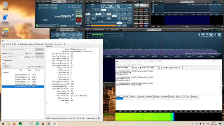 Réception télémétrie du satellite RS58S Monitor-3