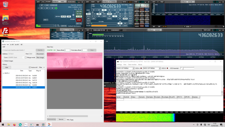 Réception télémétrie du satellite RS57S Monitor-4